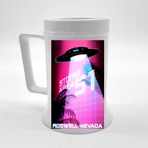 Vaporwave Storm Area 51 UFO Beer Stein