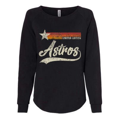 Vintage Astros Retro Style 70s 80s First Name Womens California Wash Sweatshirt