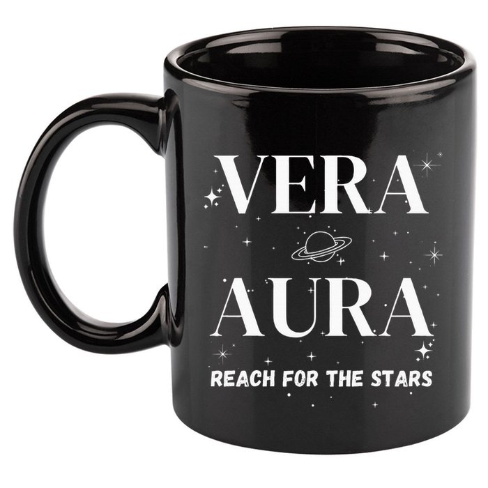 Vera Aura Reach For The Stars Sky Lovers 11oz C Handle Ceramic Mug