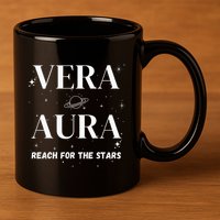 Vera Aura Reach For The Stars Sky Lovers 11oz C Handle Ceramic Mug