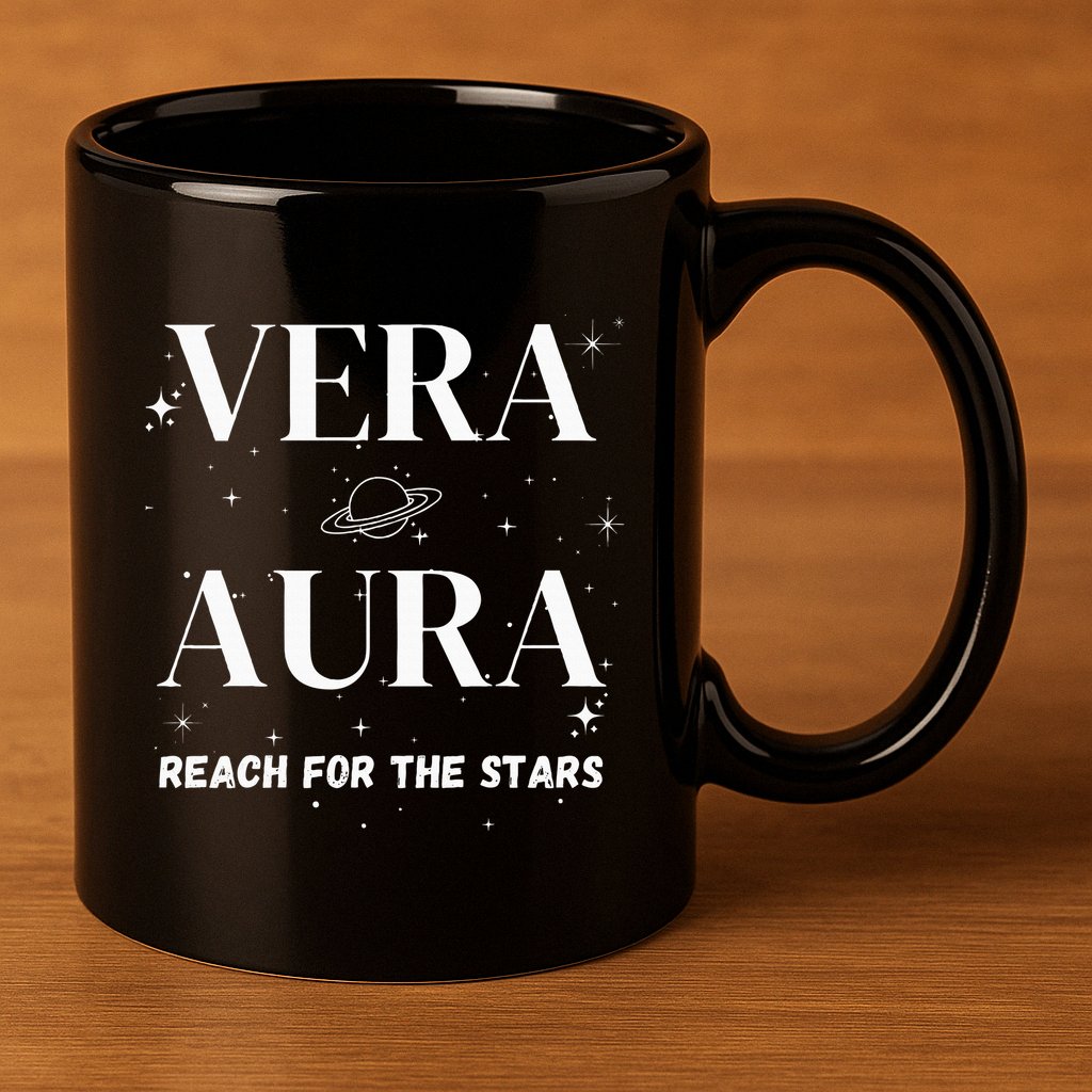 Vera Aura Reach For The Stars Sky Lovers 11oz C Handle Ceramic Mug