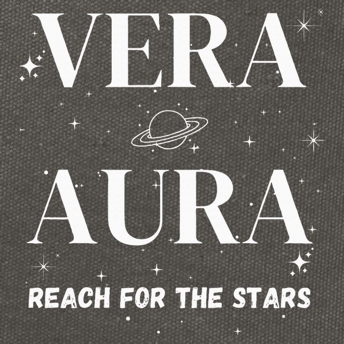 Vera Aura Reach For The Stars Sky Lovers Cotton Canvas Backpack