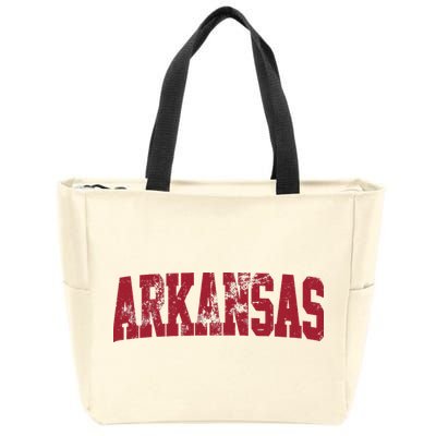 Vintage Arkansas Retro Arkansas Throwback Worn Faded Zip Tote Bag