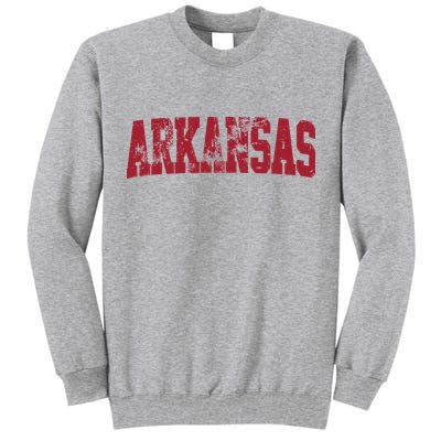 Vintage Arkansas Retro Arkansas Throwback Worn Faded Tall Sweatshirt