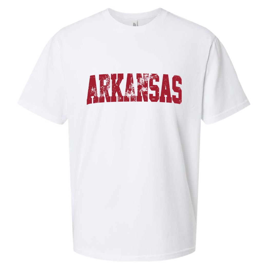 Vintage Arkansas Retro Arkansas Throwback Worn Faded Sueded Cloud Jersey T-Shirt