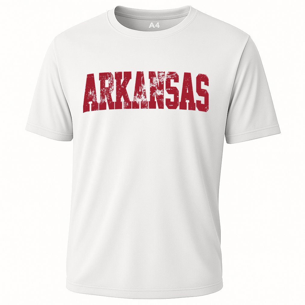 Vintage Arkansas Retro Arkansas Throwback Worn Faded Performance Shirt