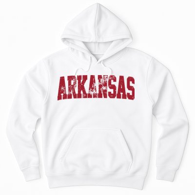 Vintage Arkansas Retro Arkansas Throwback Worn Faded Hoodie