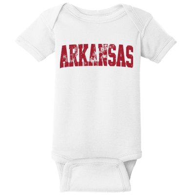 Vintage Arkansas Retro Arkansas Throwback Worn Faded Baby Bodysuit