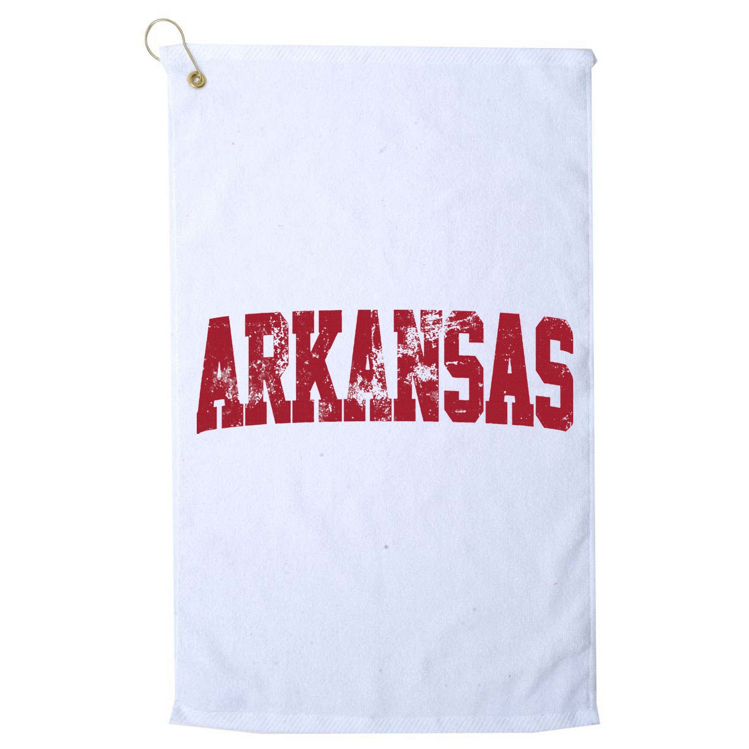 Vintage Arkansas Retro Arkansas Throwback Worn Faded Golf Towel
