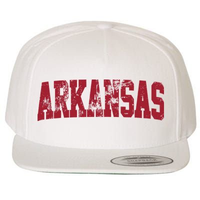Vintage Arkansas Retro Arkansas Throwback Worn Faded Wool Snapback Cap