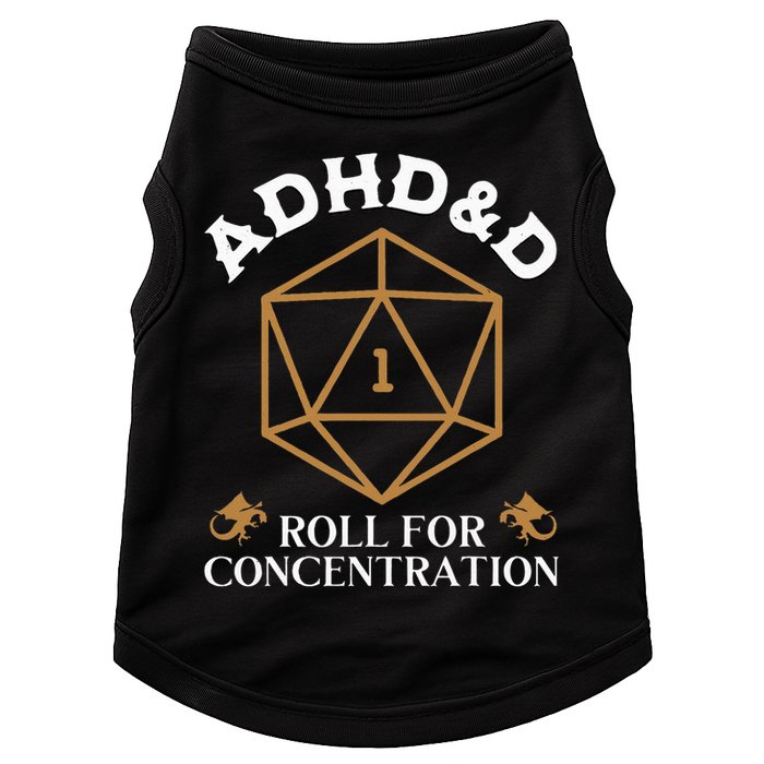 Vintage Adhd&D Roll For Concentration Dnd Doggie Tank