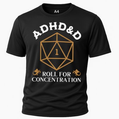 Vintage Adhd&D Roll For Concentration Dnd Performance Shirt