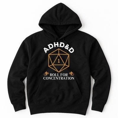 Vintage Adhd&D Roll For Concentration Dnd Hoodie