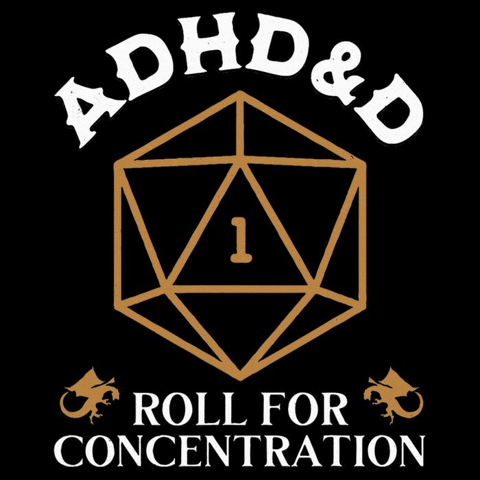 Vintage Adhd&D Roll For Concentration Dnd Apron