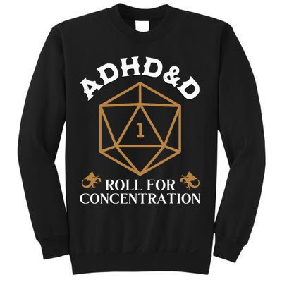 Vintage Adhd&D Roll For Concentration Dnd Sweatshirt