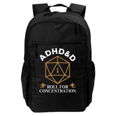 Vintage Adhd&D Roll For Concentration Dnd Backpack