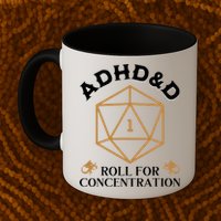 Vintage Adhd&D Roll For Concentration Dnd Mug