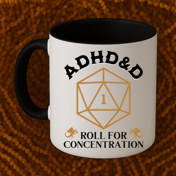 Vintage Adhd&D Roll For Concentration Dnd Mug