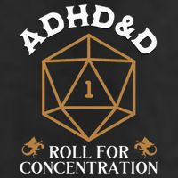 Vintage Adhd&D Roll For Concentration Dnd Tumbler