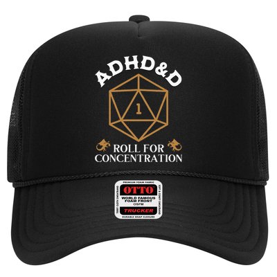 Vintage Adhd&D Roll For Concentration Dnd Trucker Hat