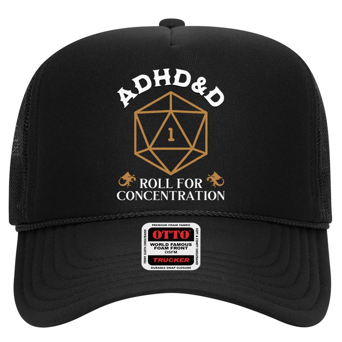 Vintage Adhd&D Roll For Concentration Dnd Trucker Hat