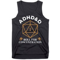 Vintage Adhd&D Roll For Concentration Dnd Tank Top