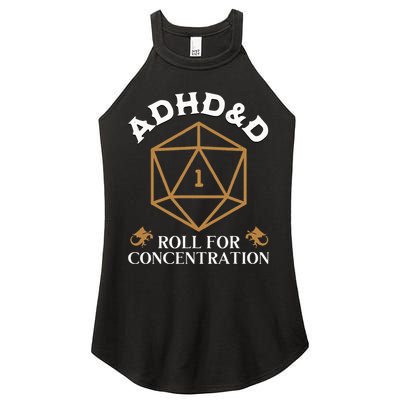 Vintage Adhd&D Roll For Concentration Dnd Women's Perfect Tri Rocker Tank