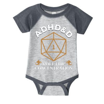 Vintage Adhd&D Roll For Concentration Dnd Infant Baby Jersey Bodysuit
