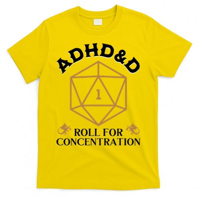 Vintage Adhd&D Roll For Concentration Dnd T-Shirt