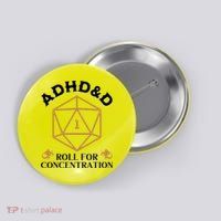 Vintage Adhd&D Roll For Concentration Dnd Button