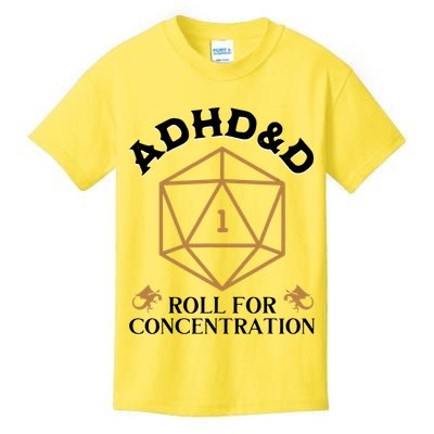 Vintage Adhd&D Roll For Concentration Dnd Kids T-Shirt