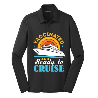 Vaccinated And Ready To Cruise Cruising Lover Silk Touch Performance Long Sleeve Polo