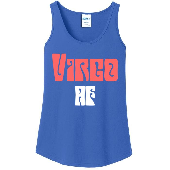 Virgo Af Retro / Hippie Vintage Zodiac Sign Quote Gift Ladies Essential Tank