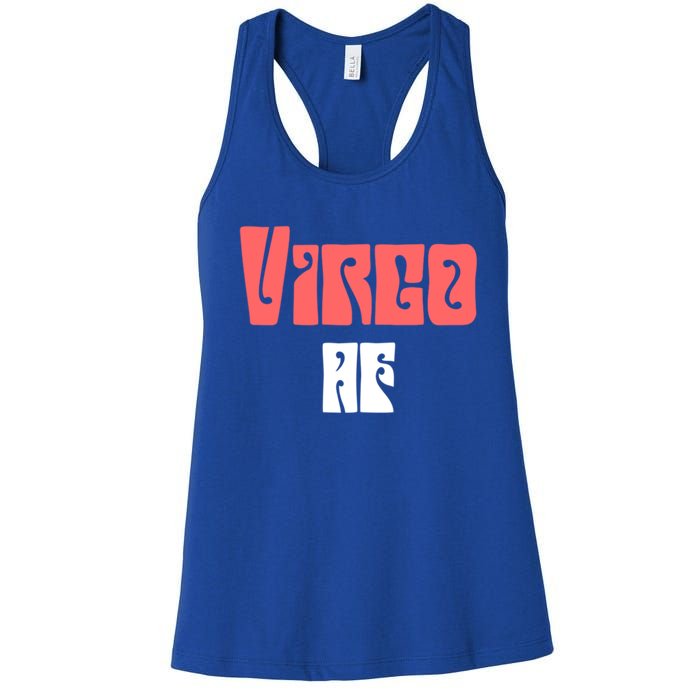 Virgo Af Retro / Hippie Vintage Zodiac Sign Quote Gift Women's Racerback Tank