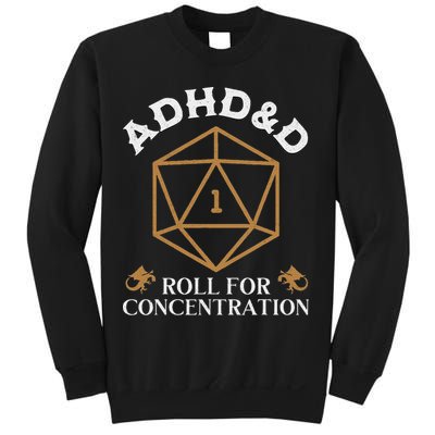 Vintage Adhd&D Roll For Concentration Dnd Sweatshirt