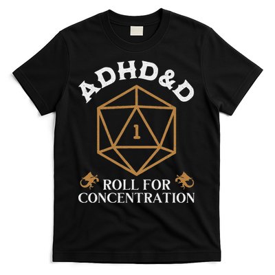 Vintage Adhd&D Roll For Concentration Dnd T-Shirt