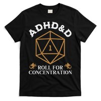 Vintage Adhd&D Roll For Concentration Dnd T-Shirt