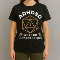 Vintage Adhd&D Roll For Concentration Dnd T-Shirt