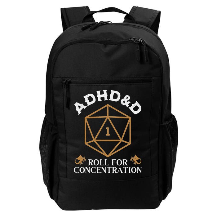Vintage Adhd&D Roll For Concentration Dnd Backpack