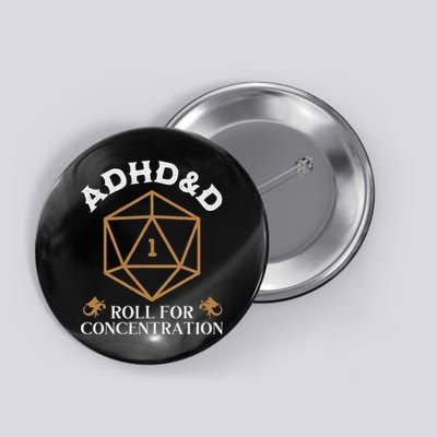 Vintage Adhd&D Roll For Concentration Dnd Button