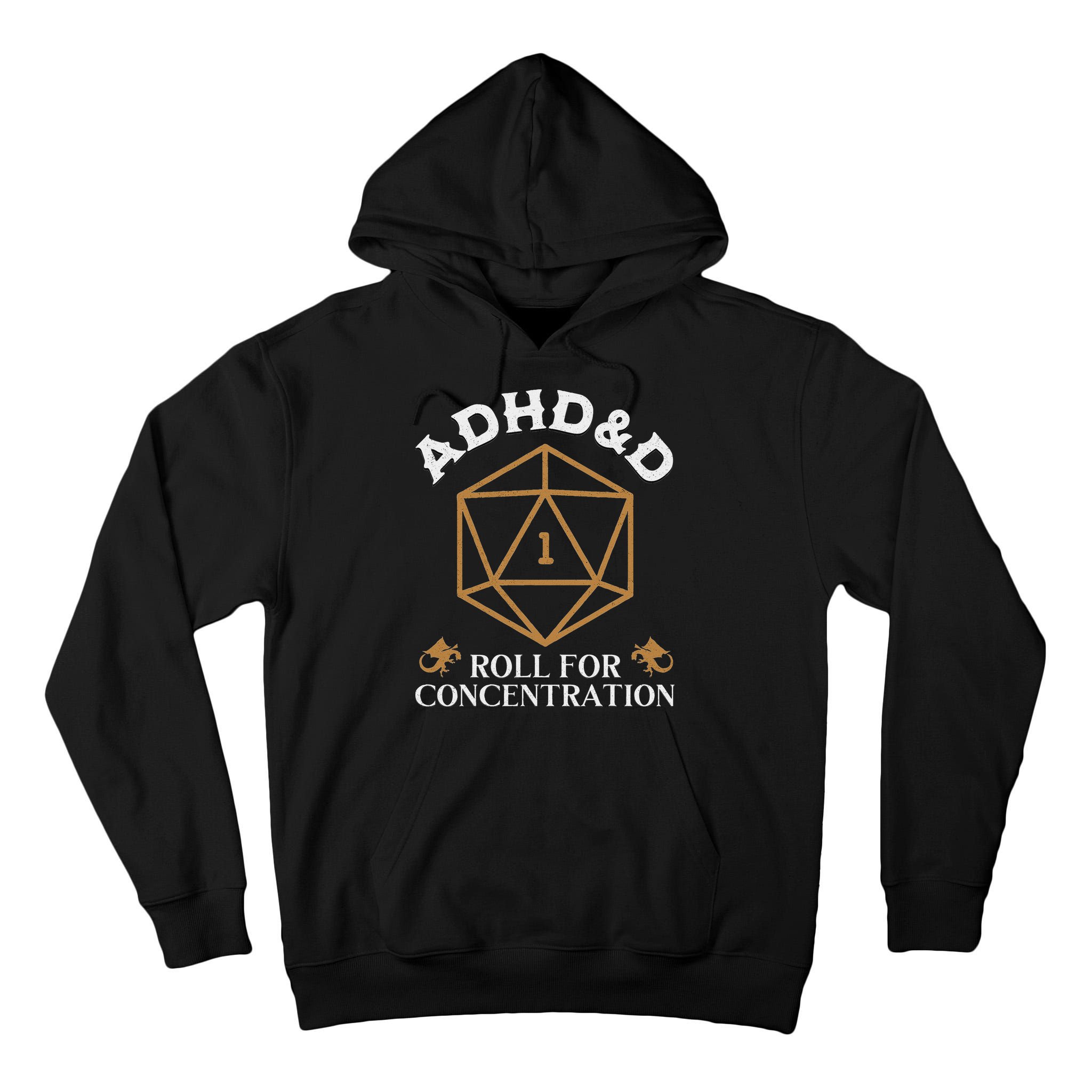Vintage Adhd&D Roll For Concentration Dnd Tall Hoodie