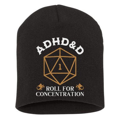 Vintage Adhd&D Roll For Concentration Dnd Short Acrylic Beanie