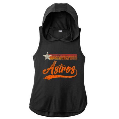 Vintage Astros Retro Style 70s 80s First Name Ladies PosiCharge Tri-Blend Wicking Draft Hoodie Tank