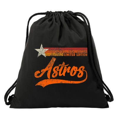Vintage Astros Retro Style 70s 80s First Name Drawstring Bag