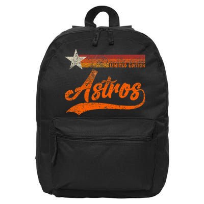 Vintage Astros Retro Style 70s 80s First Name 16 in Basic Backpack