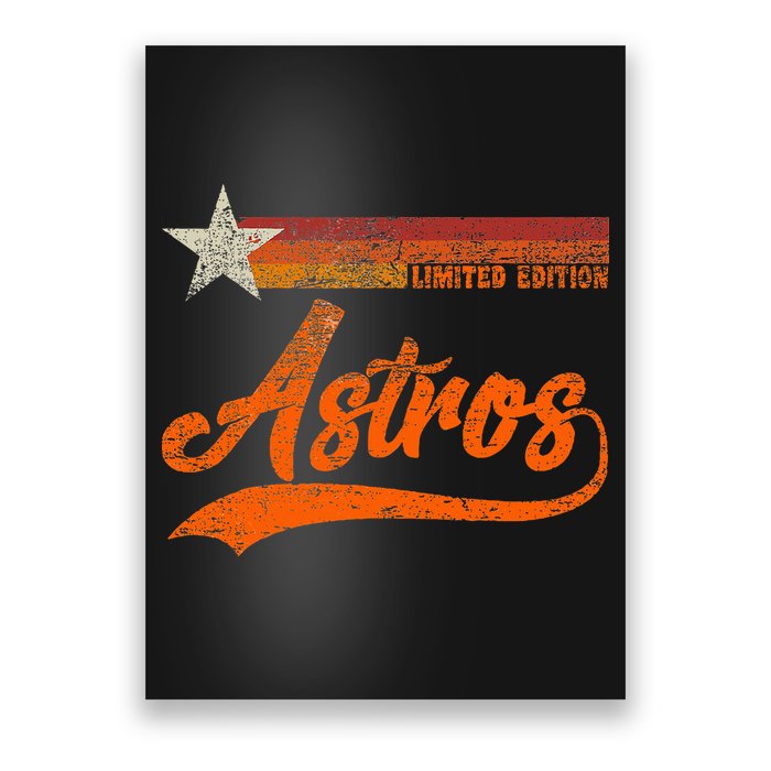 Vintage Astros Retro Style 70s 80s First Name Poster