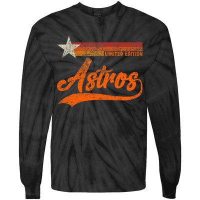 Vintage Astros Retro Style 70s 80s First Name Tie-Dye Long Sleeve Shirt