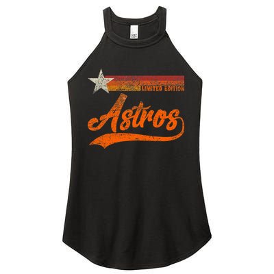Vintage Astros Retro Style 70s 80s First Name Women's Perfect Tri Rocker Tank