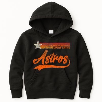 Vintage Astros Retro Style 70s 80s First Name Kids Hoodie