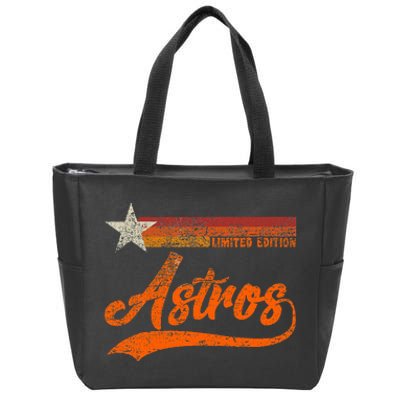 Vintage Astros Retro Style 70s 80s First Name Zip Tote Bag